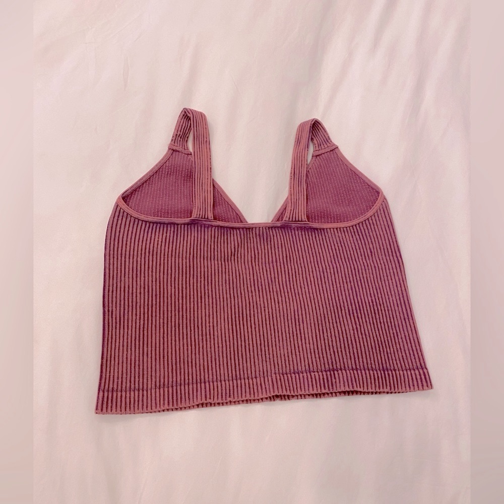 Free People Pink Ribbed Tank Top - Picture 4 of 8